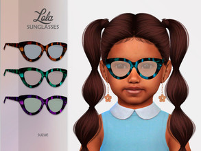 Sims 4 — Lola Sunglasses Toddler by Suzue — -New Mesh (Suzue) -10 Swatches -For Female and Male (Toddler) -HQ Compatible