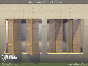 Sims 4 — Balen Window 4x4 Open by Mincsims — for medium wall 8 swatches