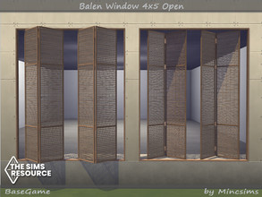 Sims 4 — Balen Window 4x5 Open by Mincsims — for tall wall 8 swatches