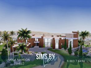 Sims 4 — Mega Mansion by SIMSBYLINEA — This ultra modern mega mansion has just been completed and awaits its new