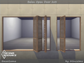 Sims 4 — Balen Open Door 2x3 by Mincsims — for short wall 8 swatches