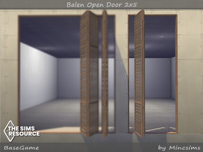 Sims 4 — Balen Open Door 2x5 by Mincsims — for tall wall 8 swatches