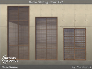 Sims 4 — Balen Sliding Door 2x3 by Mincsims — for short wall 8 swatches