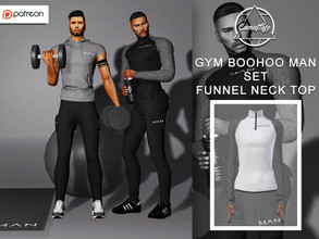 Sims 4 — [PATREON] GYM BOOHOO MAN - Funnel Neck Top by Camuflaje — * New mesh * Compatible with the base game * HQ * All