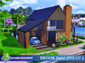 Sims 4 — BROOK Japan || NO CC || by Bozena — The house is located in the Coutryard Lane . Willow Creek. Lot: 30 x 20