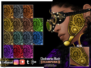 Sims 4 — Steampunked - Clockworks Blush by EvilQuinzel — Steampunk blush for your adventurous sims! - Blush category; -