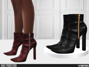 Sims 4 — 816 - Leather Boots by ShakeProductions — Shoes/High Heels/Boots New Mesh All LODs Handpainted 14 Colors