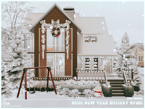 Sims 4 — New Year Holiday Home No CC by Moniamay72 — I have built Beautiful Snowy Holiday Home for your sims. A