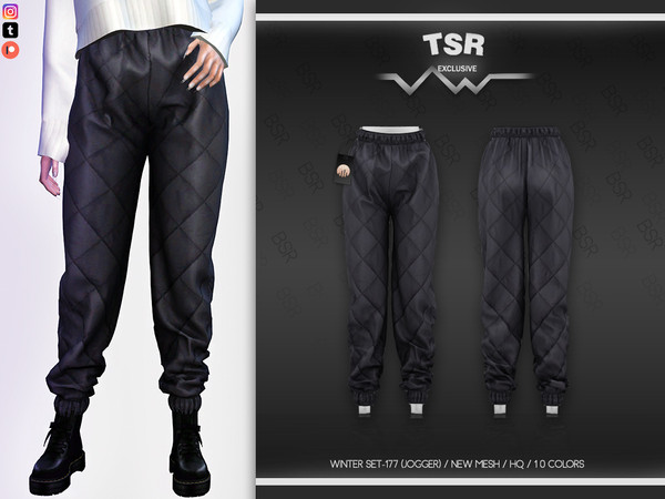 Sims 4 — WINTER SET-177 (JOGGER) BD606 by busra-tr — 10 colors Adult-Elder-Teen-Young Adult For Female Custom thumbnail