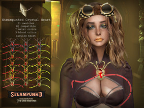 Sims 4 — Steampunked - Crystalloid Heart by AurumMusik — Steampunk mechanic heart with red glowing crystalloid in