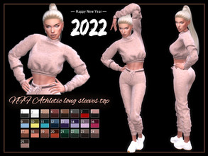 Sims 4 — Athletic long sleeves top by Nadiafabulousflow — Hi guys! This upload its a comfy athletic long sleeves blouse -