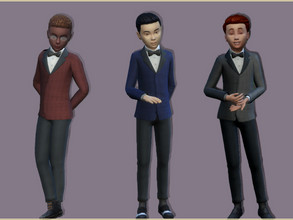 Sims 4 — Boys Tuxedo Suit [RETEXTURE] by Balkanika — This is a retexture of the Tuxedo Suit for boys that came with