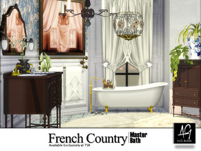 Sims 4 — French Country Master Bath by ALGbuilds — An elegant French Country styled master bathroom for your Sims. Enjoy!