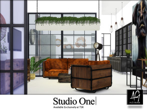 Sims 4 — Studio One by ALGbuilds — Studio One is a studio apartment with living room, dining room, bedroom and kitchen