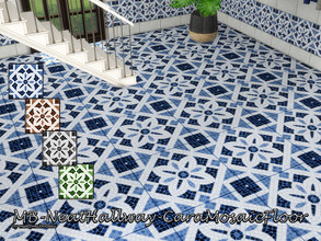 Sims 4 — MB-NeatHallway-CaraMosaicFloor by matomibotaki — MB-NeatHallway-CaraMosaicFloor Elegant tiled floor with