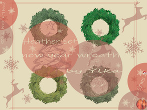 Sims 4 — [SJB] Heather set new year wreath by Ylka by Ylka — This is a New Year's wreath with which you can decorate your
