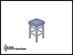 Sims 4 — My Perfect Greek Kitchen Bar Stool by seimar8 — Maxis match kitchen bar stool in Greek blue and white Base Game