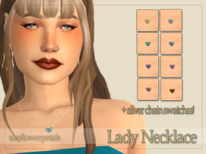 Sims 4 — Lady Necklace by SunflowerPetalsCC — Matchy-matchy necklace to the Lady earrings! I was going to make it a set
