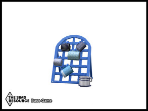 Sims 4 — My Perfect Greed Kitchen Coffee Mug Rack by seimar8 — Maxis match coffee mug rack in blue Base Game