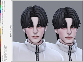 Sims 4 — Woody hair by magpiesan — BED_TS4 M Woody hair - New mesh (all lods) - Male / Teen to Elder - Hair - 24 Swatches