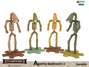 Sims 4 — Steampunked_Agatha Bedroom_FloorLamp by kardofe — Floor lamp made of pipes, has the shape of a robot, in four