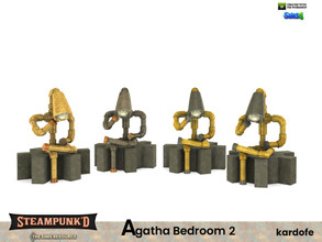 Sims 4 — Steampunked_Agatha Bedroom_Thinker by kardofe — Table lamp made with pipes, it is a nice character sitting on a