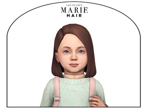 Sims 4 — Marie Hair (Toddler) by arethabee — - toddlers - available for both frames - 15 ea colors - base game compatible