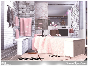 Sims 4 — Lucia Bathroom by Moniamay72 — A beautiful bright accent Bathroom in modern style.The room is made of small