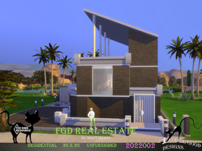 Sims 4 — FGD RealEstate 2022002 by Merit_Selket — A small contemporary Family home, build in Oasis Springs 30 x 20 NO CC