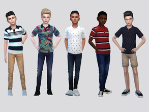 Sims 4 — Leisure Polo Shirts by McLayneSims — TSR EXCLUSIVE Standalone item 8 Swatches MESH by Me NO RECOLORING Please