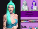 Sims 4 — Retexture of Luna hair by Nightcrawler by PinkyCustomWorld — Medium long, straight alpha hair with a cute bun in
