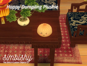 Sims 4 — Happy Dumpling Plushie by simbishy — This is a cute dumpling plushie! Part of the Happy Dim Sum Plushies line :)
