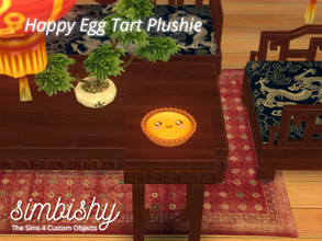 Sims 4 — Happy Egg Tart Plushie by simbishy — This is a cute egg tart plushie! Part of the Happy Dim Sum Plushies line :)