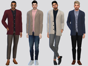 Sims 4 — Leopold Suit Jacket by McLayneSims — TSR EXCLUSIVE Standalone item 10 Swatches MESH by Me NO RECOLORING Please