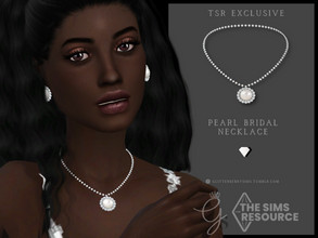 Sims 4 — Pearl Bridal Necklace by Glitterberryfly — A gorgeous pearl bridal necklace that matches my pearl bridal