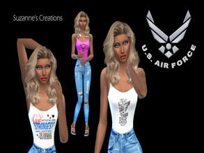 Sims 4 — Air Force Wives Tank by sweetheartwva — Tank top for those Air force Wives. BGC