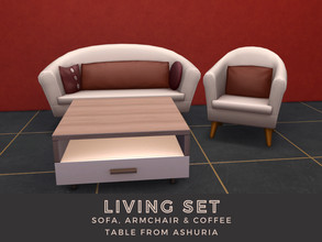 Sims 4 — Livingroom Set by Ashuria — 5 New Swatches. Requires Nifty Knitting & Dream Home Decorator