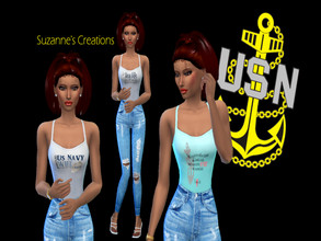 Sims 4 — Navy Wives Tank by sweetheartwva — Made this Last year. Just got around to sharing it.. this is for all the Navy