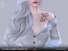 Sims 4 — Tattoo-Random Flowers n16 by ANGISSI — *HQ compatible *FEMALE+MALE *Works with all skins *Custom thumbnail