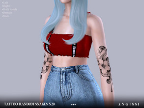 Sims 4 — Tattoo-Random Snakes n20 by ANGISSI — * 3 options (right,left,both hand) * HQ compatible * FEMALE+MALE * Works