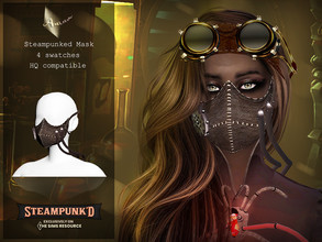 Sims 4 — Steampunked - Mask by AurumMusik — Steampunk mask with tubes and gear filter for males and females by Aurum