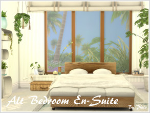 Sims 4 — Villa d'Alt Bedroom En-Suite by philo — A lovely and bright bedroom en-suite for your Sims. Size of the room: