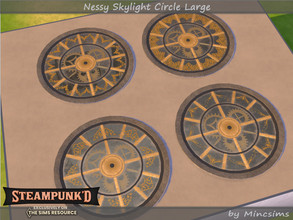 Sims 4 — Steampunked - Nessy Skylight Circle Large by Mincsims — Basegame Compatible 4 swatches
