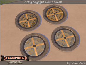 Sims 4 — Steampunked - Nessy Skylight Circle Small by Mincsims — Basegame Compatible 4 swatches