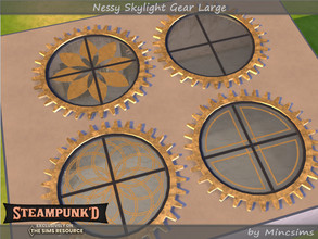 Sims 4 — Steampunked - Nessy Skylight Gear Large by Mincsims — Basegame Compatible 4 swatches