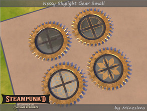 Sims 4 — Steampunked - Nessy Skylight Gear Small by Mincsims — Basegame Compatible 4 swatches