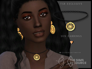 Sims 4 — Sun Choker by Glitterberryfly — A simple golden sun choker