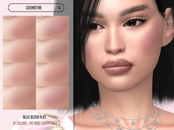 Sims 4 — IMF Ollie Blush N.87 by IzzieMcFire — Ollie Blush N.87 contains 10 colors in hq texture. Standalone item with