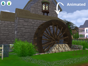 Sims 4 — Functional Watermill by Balkanika — This is a small functional object inspired by my childhood and Cottage