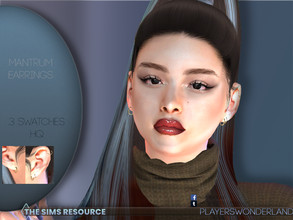 Sims 4 — Mantrum Earrings by PlayersWonderland — A pair of different earrings/ ear piercings. Coming in 3 metal colors.